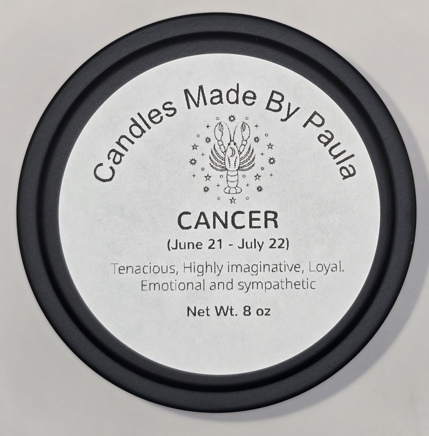 Aromatherapy - • Cancer (♋) Zodiac Sign Candle - 8 oz