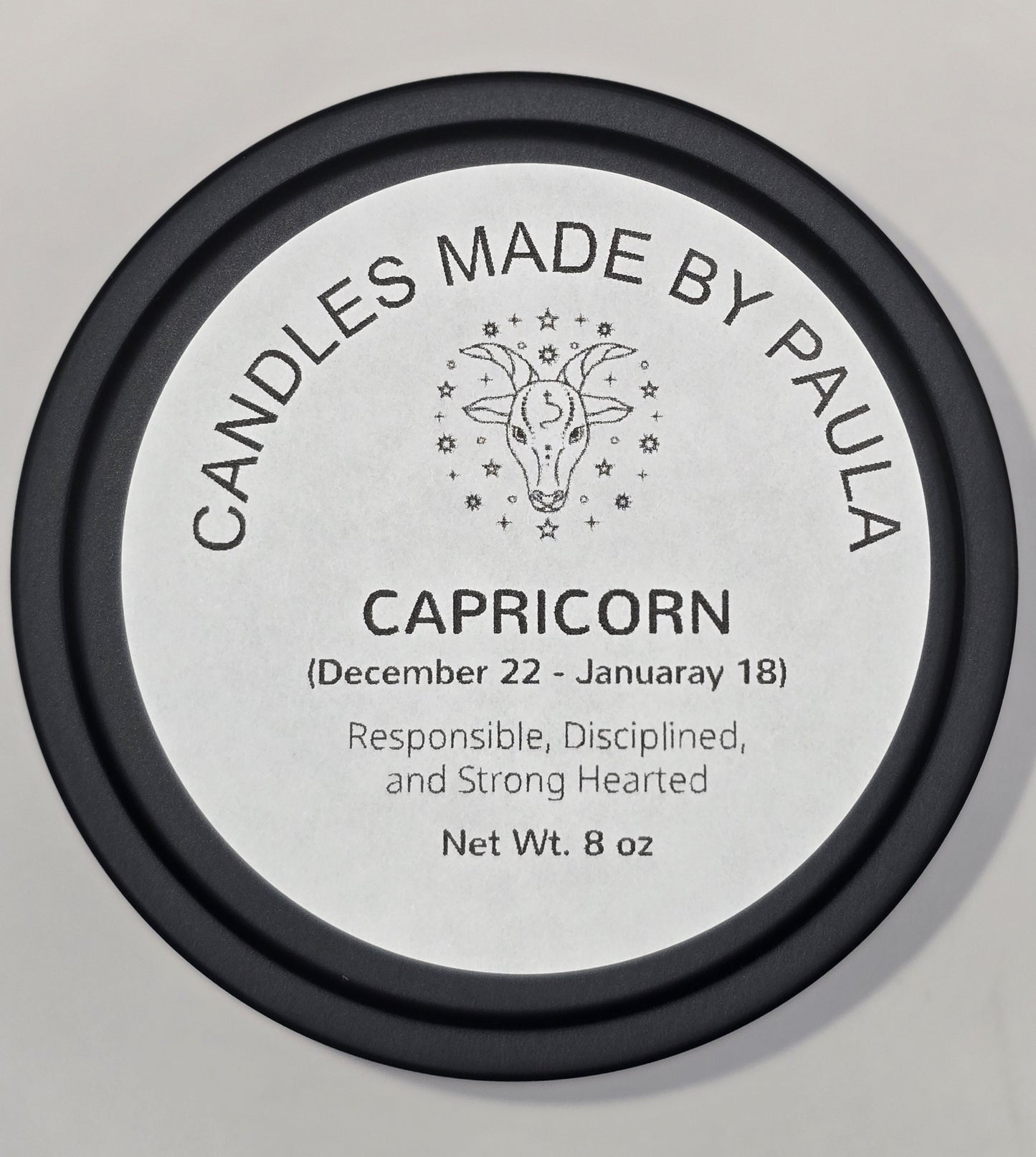 Aromatherapy - • Capricorn (♑) Zodiac Sign Candle - 8 oz