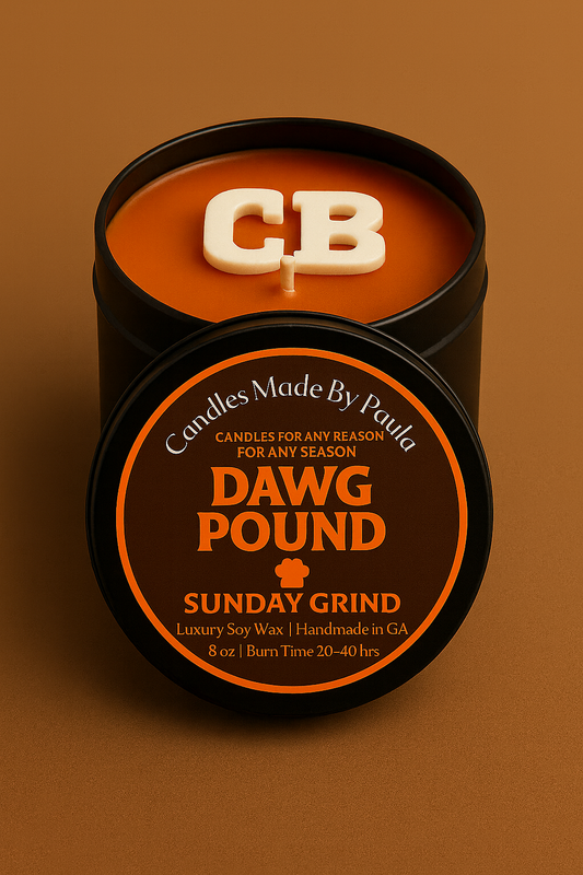 🟠 Dawg Pound – "Gridiron Grit" Signature Scent (8 oz Tin)