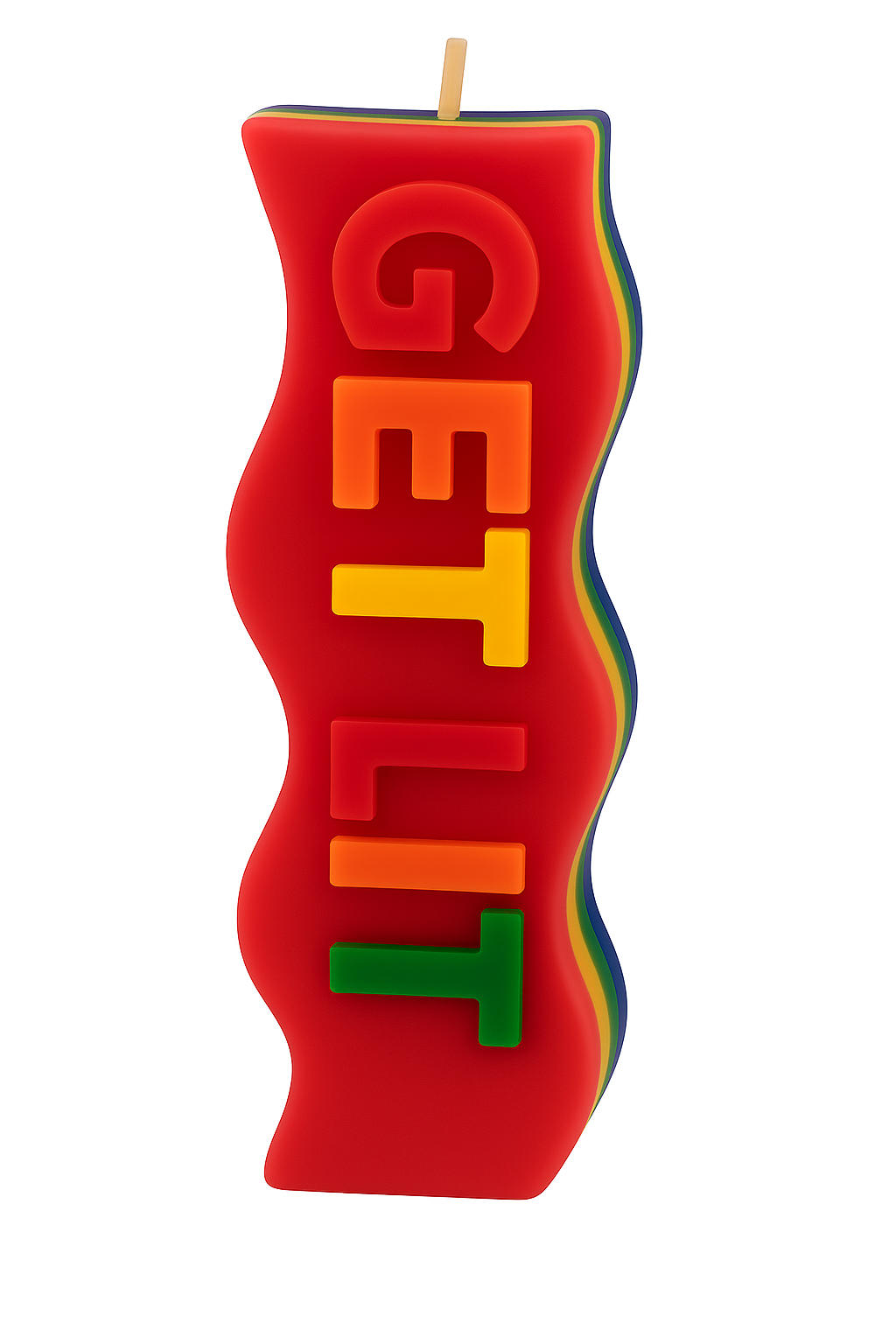 π Rainbow Wavy Candle β Colorful & Uplifting