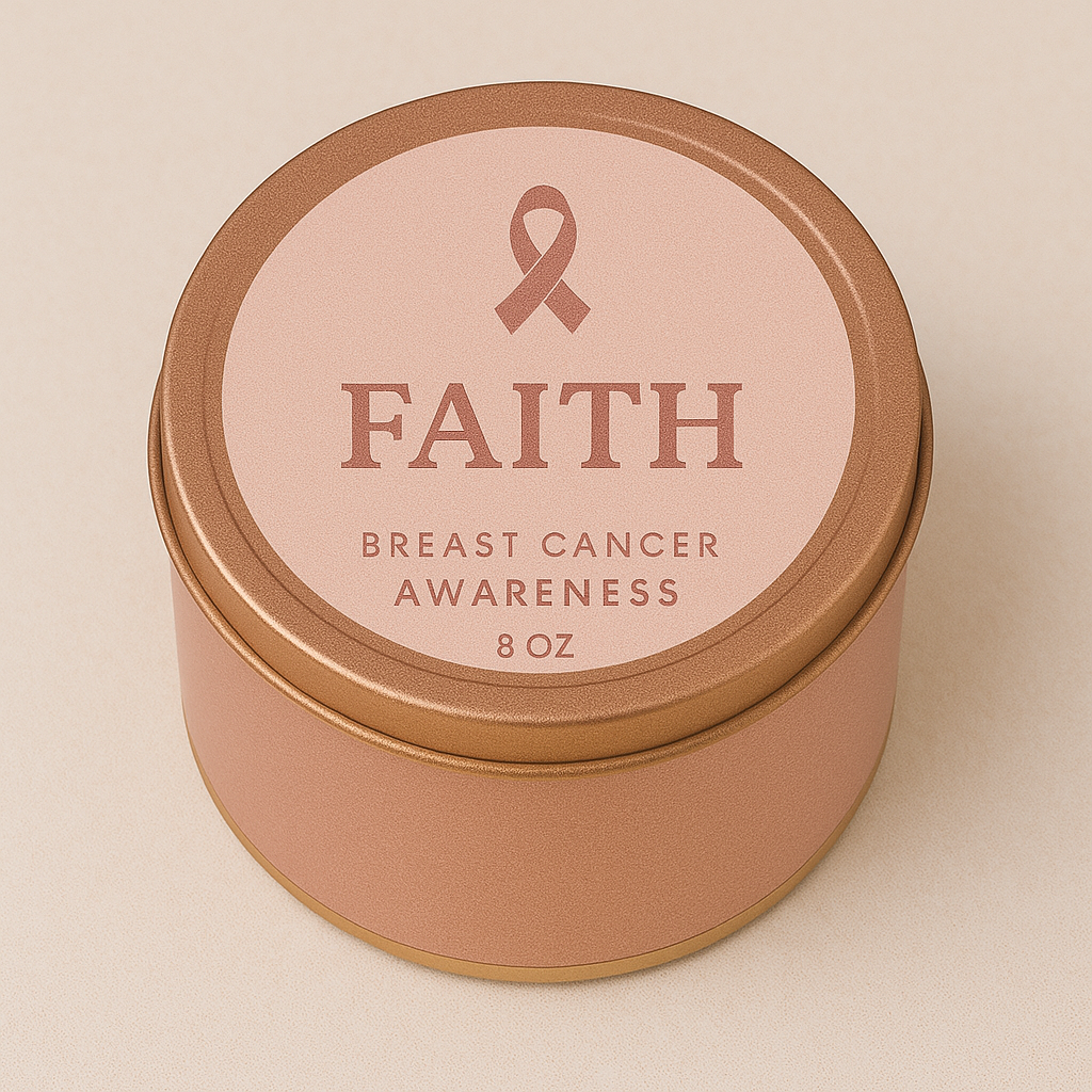 π Breast Cancer Awareness Candle "Faith"