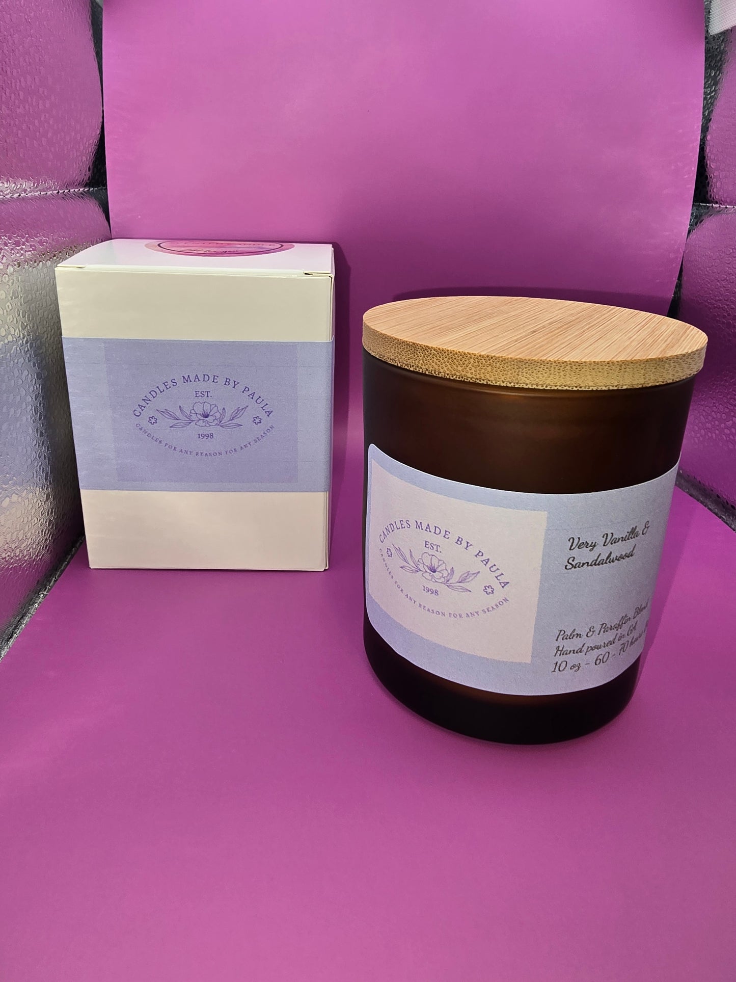 Glass Jars 100% Soy Wax  10 oz