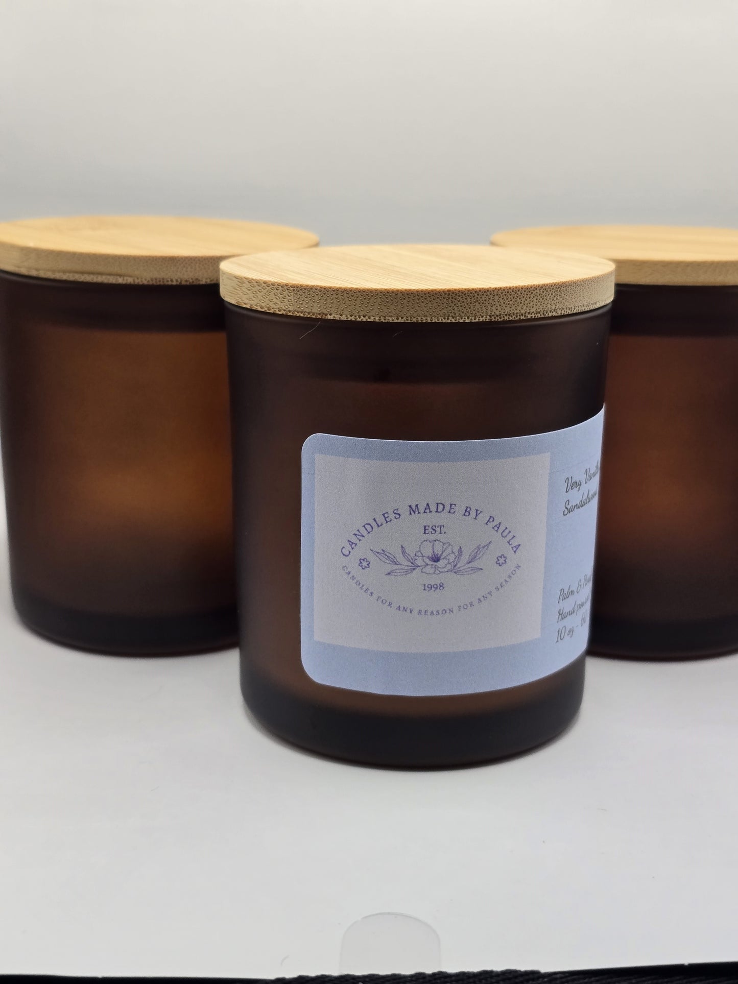 Glass Jars 100% Soy Wax  10 oz