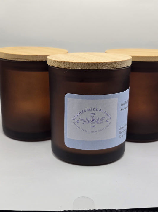 Glass Jars 100% Soy Wax  10 oz