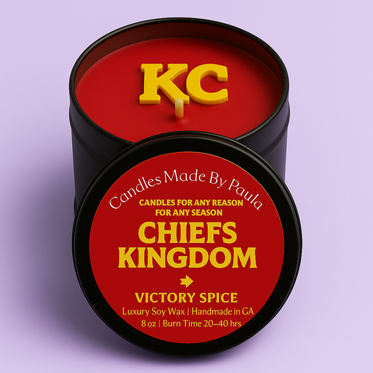 🔴 Chiefs Kingdom – "Arrowhead Flame" Signature Scent  (8 oz Tin)