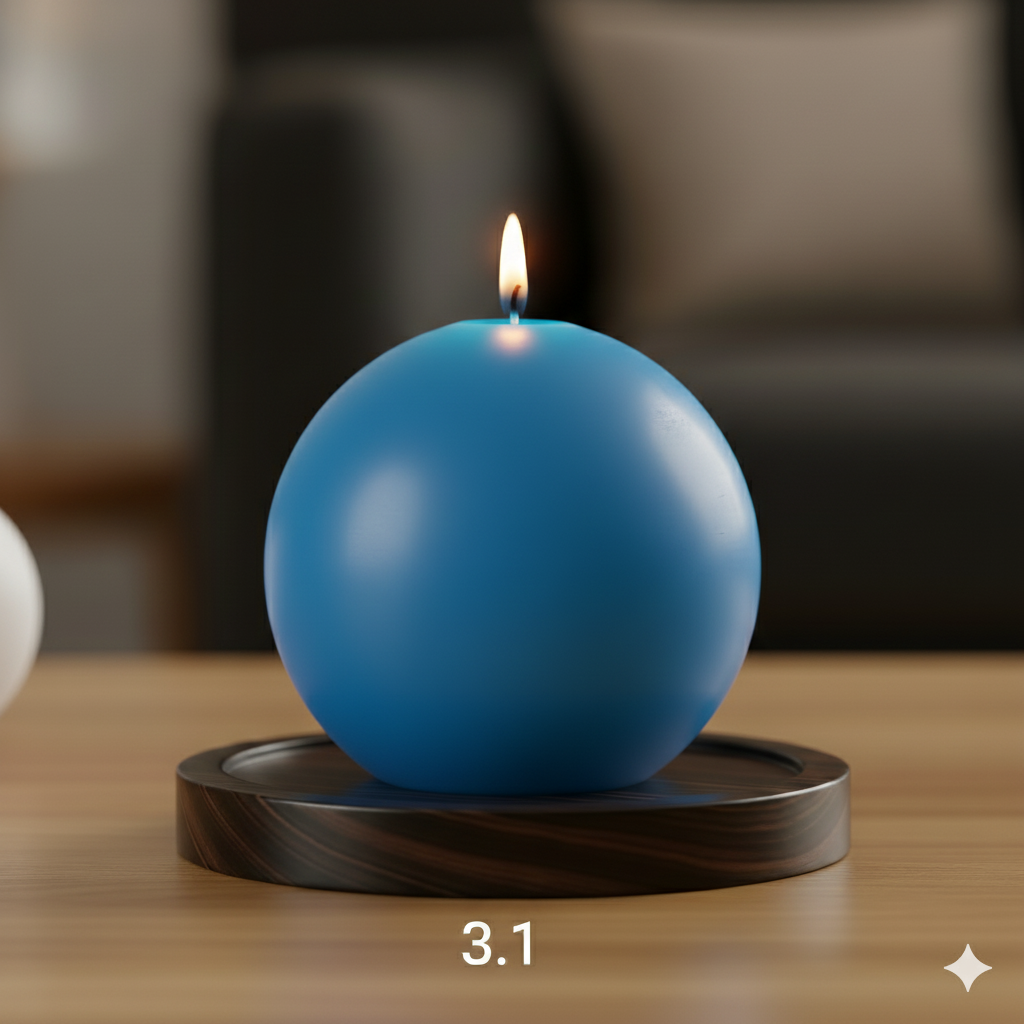Ball Candle 3.1 Inches