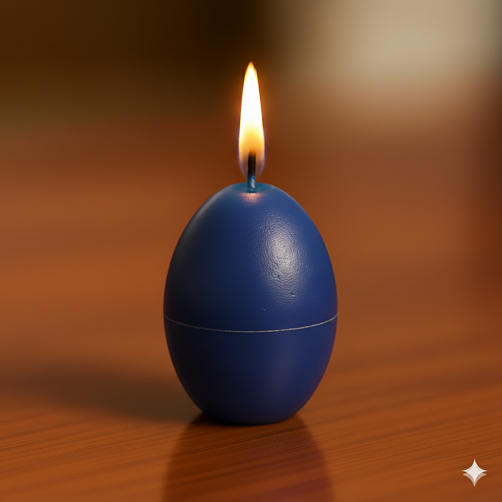 Egg Shaped Candle (h) 2 in x (w) 1.6 in