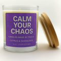 Citrus & Sandalwood candle offering calm and focus with bright citrus and grounding sandalwood aromas