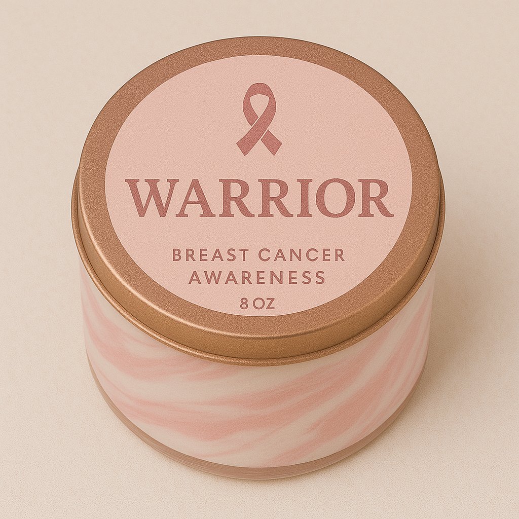 💕 Breast Cancer Awareness Candle "Warrior"