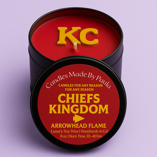 🔴 Chiefs Kingdom – "Arrowhead Flame" Signature Scent  (8 oz Tin)