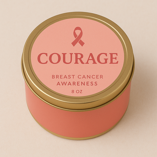 💕 Breast Cancer Awareness Candle " Courage"