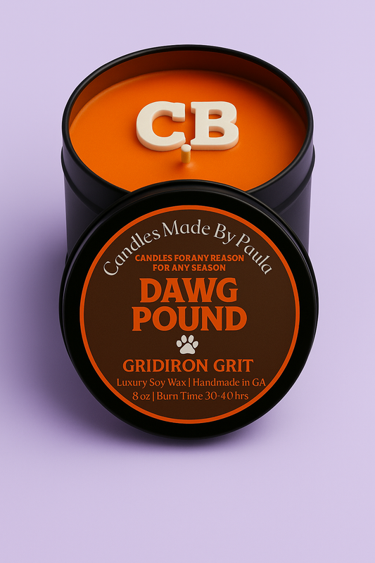 🟠 Dawg Pound – "Gridiron Grit" Signature Scent (8 oz Tin)