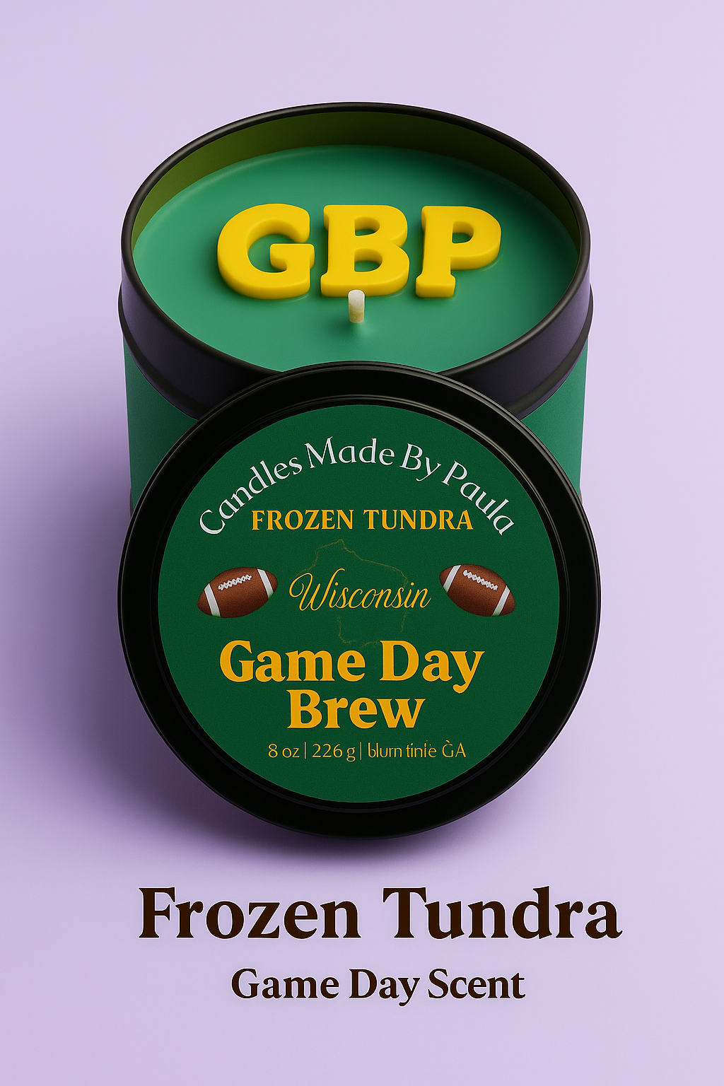 🟢 Frozen Tundra – “Lambeau Pine” Signature Scent (8 oz Tin)