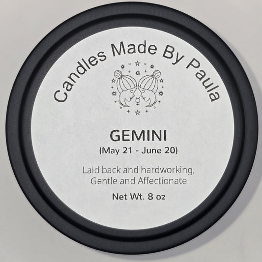 Aromatherapy - •  Gemini (♊) Zodiac Sign Candle - 8 oz