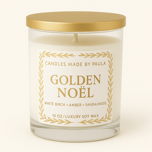✨ Golden Noël – White Birch + Amber + Sandalwood