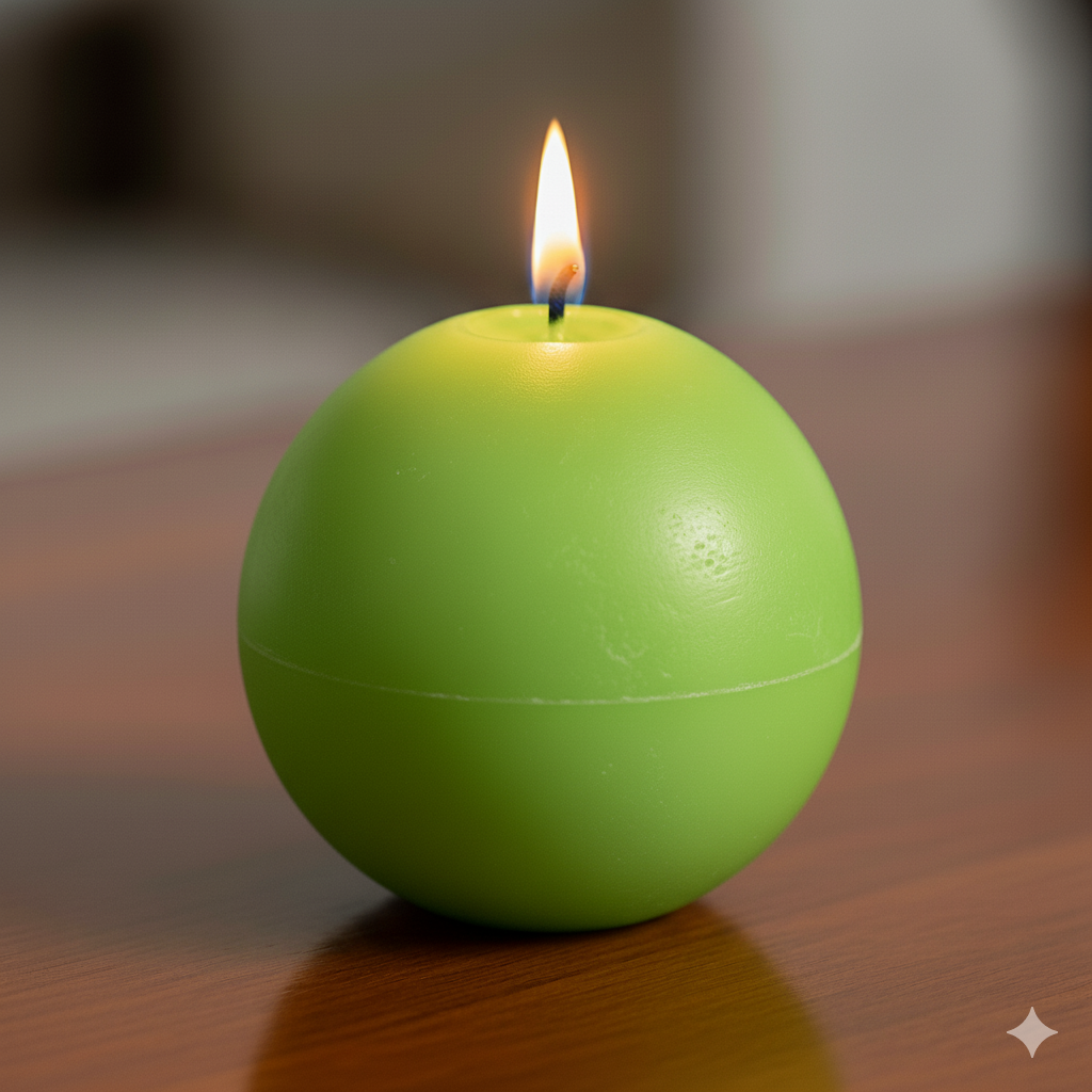 Handcrafted Ball Candle 2.5 Inches