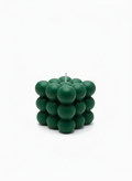 Green Bubble Cube Candle vibrant modern geometric soy wax candle decor