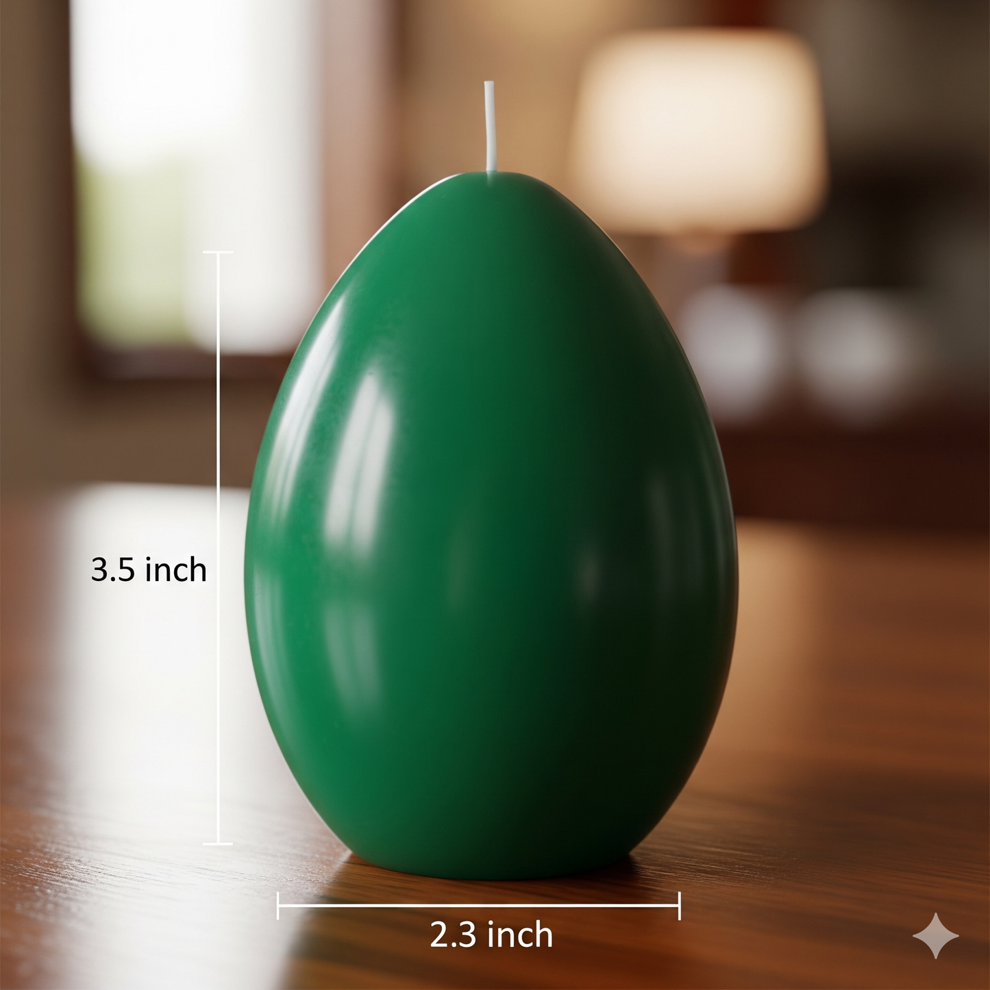 Egg Shaped Candle (h) 3.5 x (w) 2.3