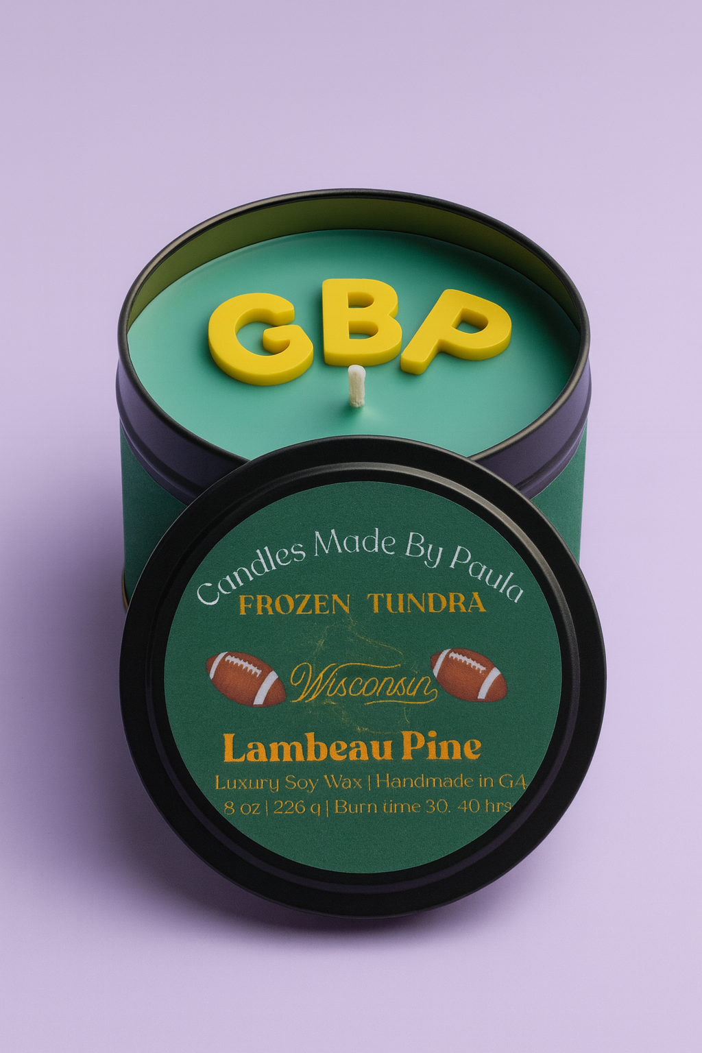 🟢 Frozen Tundra – “Lambeau Pine” Signature Scent (8 oz Tin)