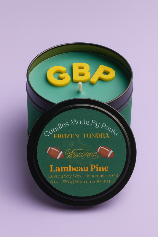 🟢 Frozen Tundra – “Lambeau Pine” Signature Scent (8 oz Tin)