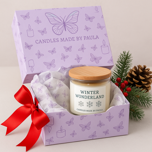 🕯️ Winter Wonderland – Single Candle Gift Box