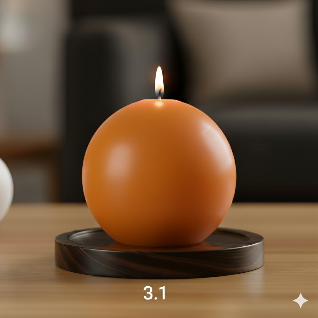 Ball Candle 3.1 Inches