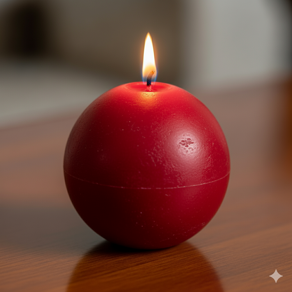 Handcrafted Ball Candle 2.5 Inches