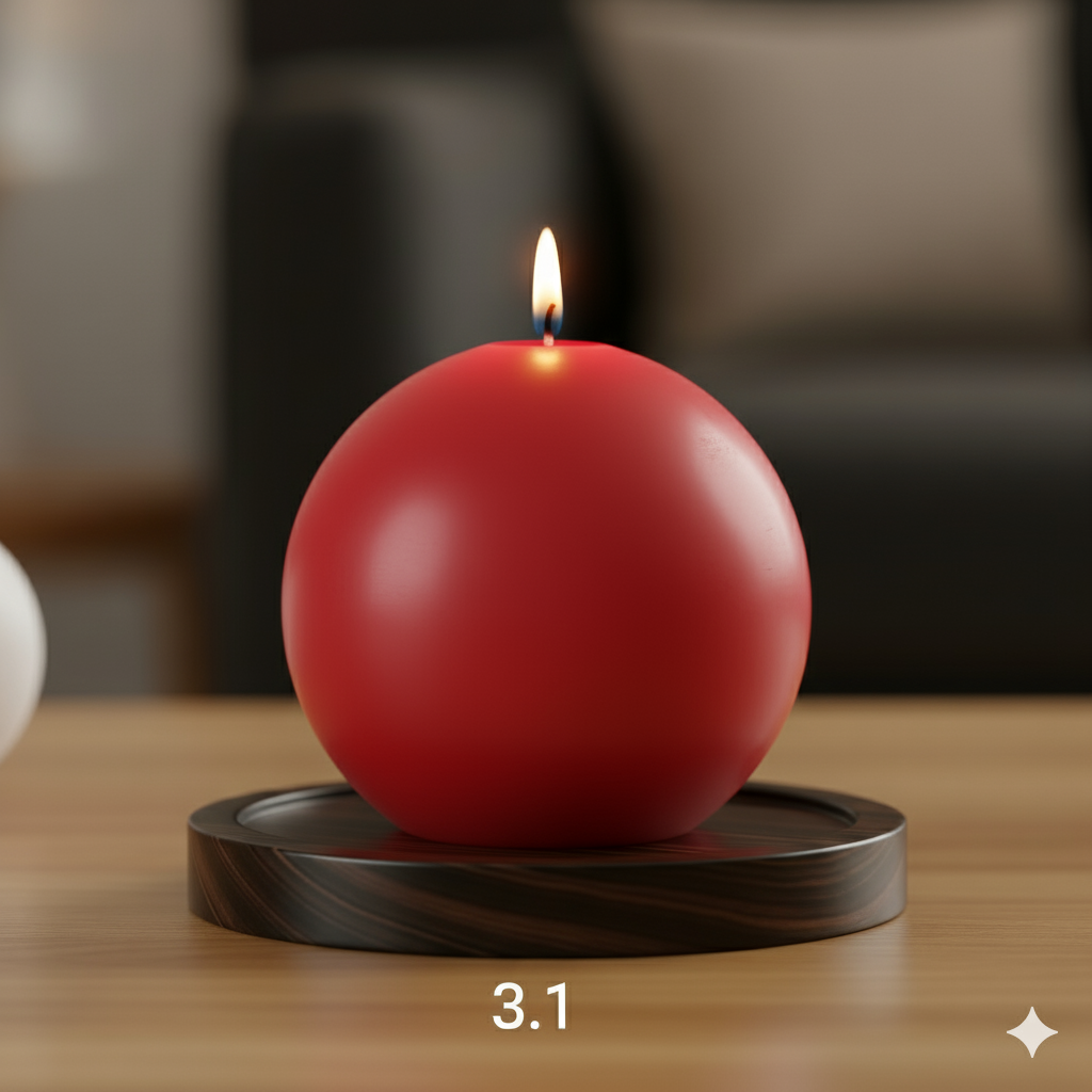 Ball Candle 3.1 Inches