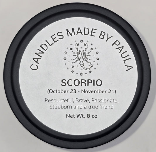 Aromatherapy - •	Scorpio (♏)Zodiac Sign Candle - 8 oz