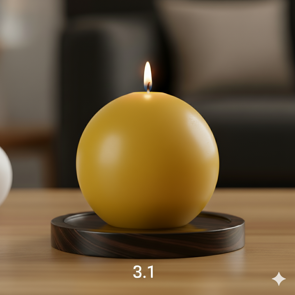 Ball Candle 3.1 Inches